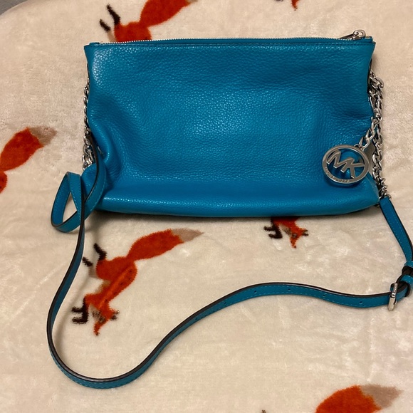 MICHAEL Michael Kors turquoise Crossbody Bag with Silver Hardware - Picture 1 of 10